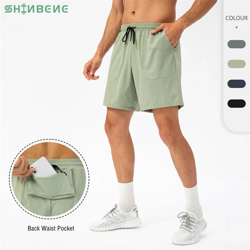 SHINBENE Wholesale Plus Size Men's Gym Athletic Workout Shorts Training Running Jogging Shorts With 3 Pocket