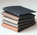 Custom Men's Short Brown Full Grain Leather Bifold Card Wallet RFID Feature Crazy Horse Matte Leather with Credit Holder