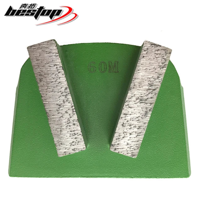 Rectangle Double Segmented Diamond+Metal Powder Concrete Grinding Shoe 6#-400# Grit for Dry/Wet Use Lavina Machine (OEM