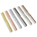 Thin Wide Tooth Hair Brush Space Aluminum Comb Stainless Steel Pro Hair Cutting Dyeing Comb Home Use Salon Hairdressing Comb