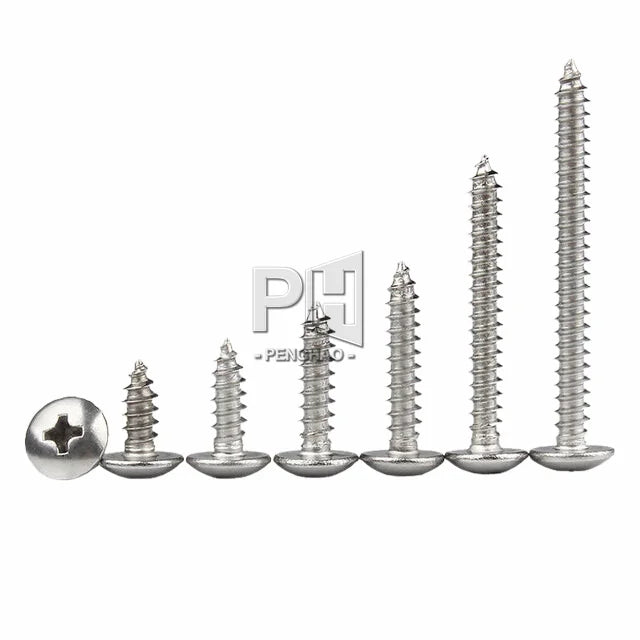 Stainless Steel Self-tapping Umbrella Head Self-tapping Screw Big Round Head Screw Mushroom Head Screw