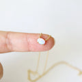 Tiny Natural Stone Opal Pendant Necklace Customized Gold Plated Stainless Steel Chain Jewelry Women Adjustable Necklace