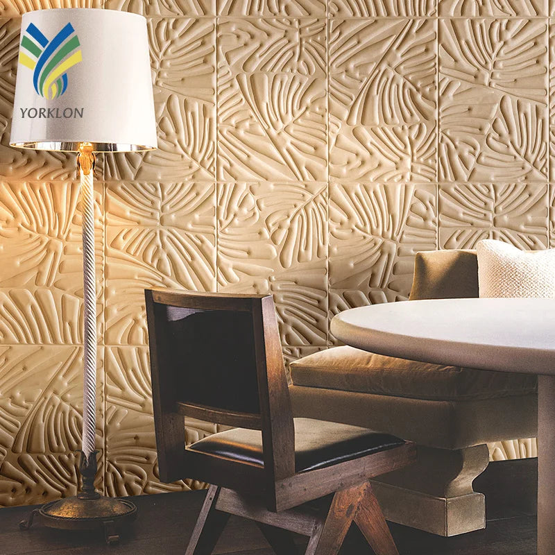 YKTB5013 Luxury 3D/5D Modern 5013 Ceiling Wall Wallpaper Soundproof Embossed Non Woven Fabrics Flower PE Acoustic Foam Hotels