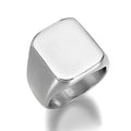 Trendy Classic Men's Ring Jewelry Silver Man Signet Ring Stainless Steel Finger Ring for Man