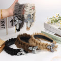 New Retro Handmade Fishbone Braid Fried Dough Twists Braid Fringe Rhinestone Wig Headband Female Hair Ornament