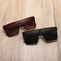 2026 New Arrival Unisex Sunglasses Fashion Big Square Frame Custom Logo Engraved UV400 PC Frame Wooden Bamboo Sunglasses