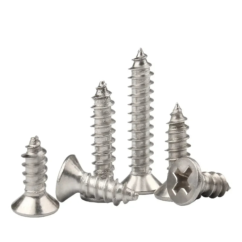 M1.6 M2 M2.5 M3 Stainless Steel Cross Recessed Countersunk  CSK Flat Head Self Tapping Screws