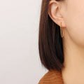 Manufactured Chain Stud Earring Fashion New Style 316L Stainless Steel Earrings Tassel Long  Chain Stainless Steel Earrings