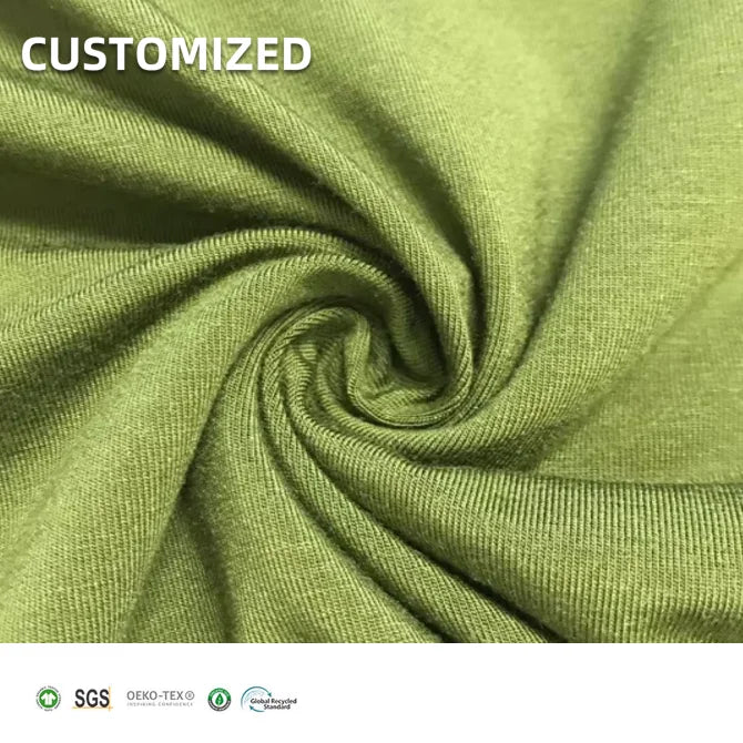 Eco Knit Jersey 4 Way Stretch Custom Bamboo Spandex Fabric for Sportswear