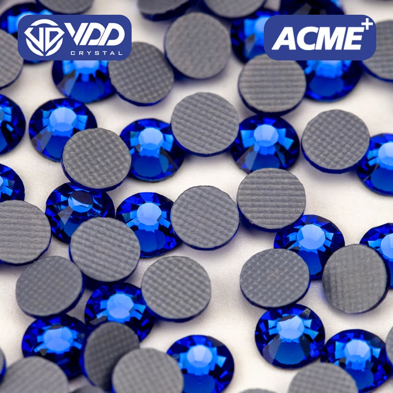 VDD 030 Sapphire ACME Top Quality Hot-Fix Glass Rhinestones Crystal Flatback Stones for Garment Decoration