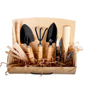 Naturalbusiness DIY Wood Garden Work Set for Home Gardening Tools Including Shovel Rake Scissors Tools for Artificial Flowers