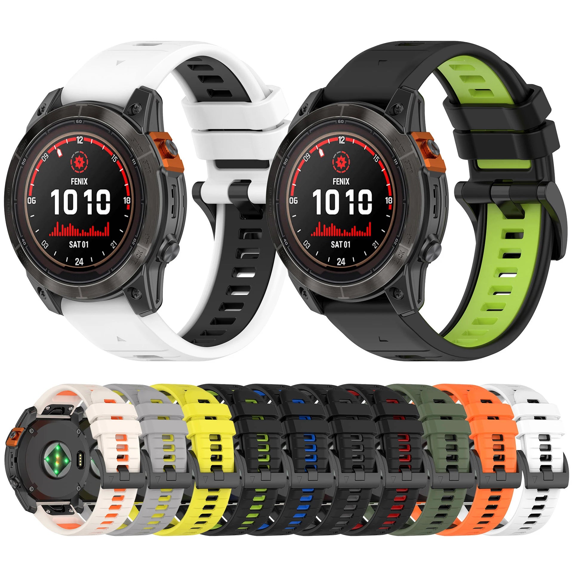 ShanHai 20 22 26MM Silicone WatchBand Strap for Garmin Fenix 7 7X 6X 6 Pro 5 5X Plus Epix Enduro 2 WristStrap QuickFit Release