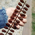 Wholesale False Nail Tip Medium Ballerina Shinning Full Cover Press on Artificial Fingernails