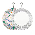 White Blank Sublimation Aluminium Metal Garden Art Hanging Wind Mills 10 Inches Wind Chimes Spinners for Christmas Gift