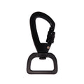 Baichaoli Black Zinc Alloy 2.5 Dog Collar Buckle Hooks Anodic Oxidation Finish Heavy Industry Mining Flat D Shape Custom Logo
