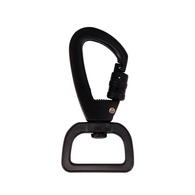 Baichaoli Black Zinc Alloy 2.5 Dog Collar Buckle Hooks Anodic Oxidation Finish Heavy Industry Mining Flat D Shape Custom Logo