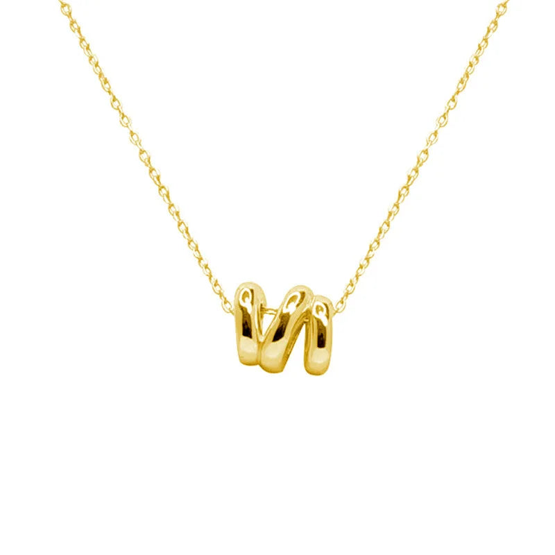 925 Sterling Silver Gold Plating Three Hollow Round Irregularity Connected Necklace for Women Wholesale