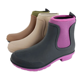 2026 Fashion Wholesale Ladies Chelsea Rain Boot Waterproof Neoprene Lightweight TPR Ankle Gumboots for Winter & Summer