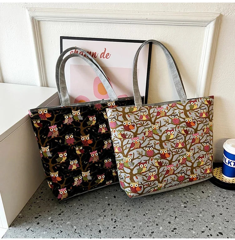 New Canvas Bag - New Maeta Retro Women's Bag with Printed Design - Handbag Tote Bag
