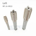 HSS6542 M1.4 to M33 Left Hand Thread Machine Tap with Straight Flutes Coarse Fine Screw Pitch Metric Size Threading Tools