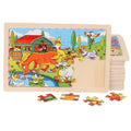 Wooden Jigsaw Puzzles Set for Kids Animals Colorful Wooden Puzzles for Toddler Learning Educational Puzzles Toy