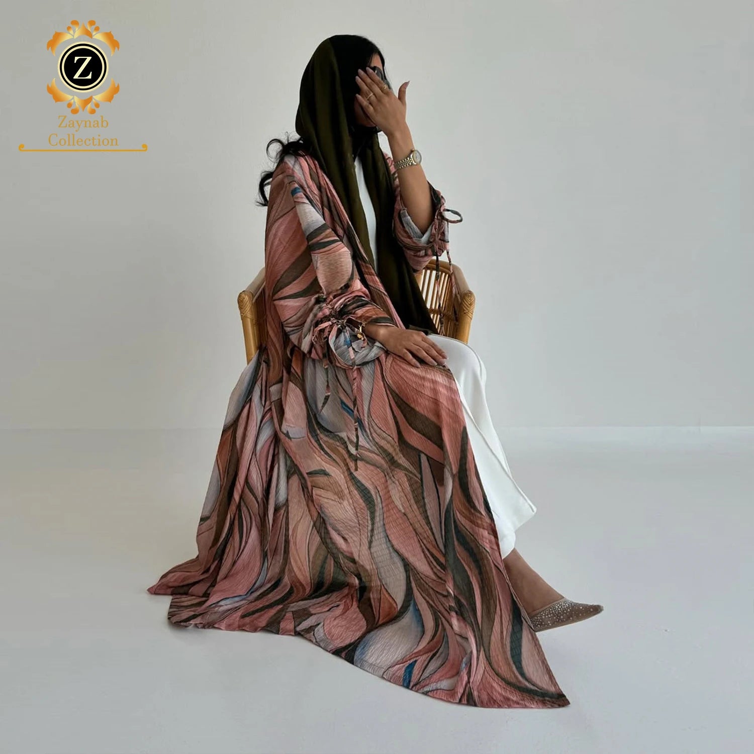 Zaynab Elegant Abaya Dress Wholesale Abayas Ramadan Saudi Arabian Women Muslim Dress Dubai Modest Elegant Abaya