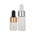Mini Glass Dropper Bottle 1ml 2ml 3ml Cosmetic Sample Container Cylinder Shape Screen Printing Essential Oil Tester Bottle