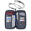 Waterproof Polyester Passport Wallet & Ticket Organizer Family Travel Neck Strap Wallet Holder