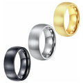 Wholesale Anti-Rust Brushed Stainless Steel Rings Popular Design Arc Couple Ring Watches with Simple Jewelry Accessories