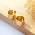 18k Gold Plated Open Not Adjustable Stainless Steel Mens Custom Large Jewel Ring Stylish Rings for Women