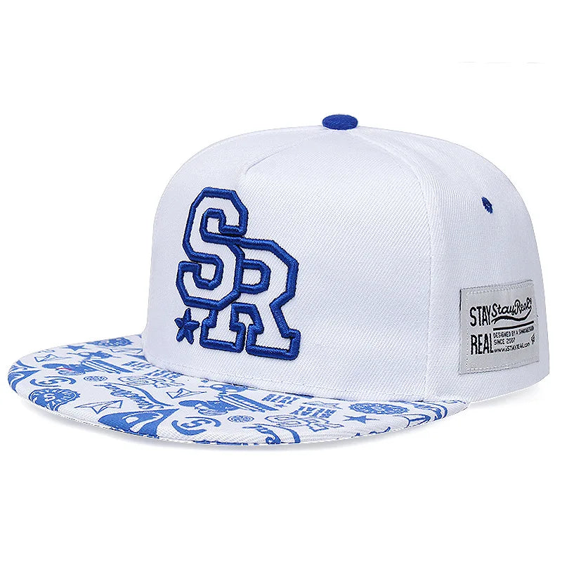 Fashion Mens Stylish Hat Snap Back Casquette gorras Blank Floral Brim Snapback Cap