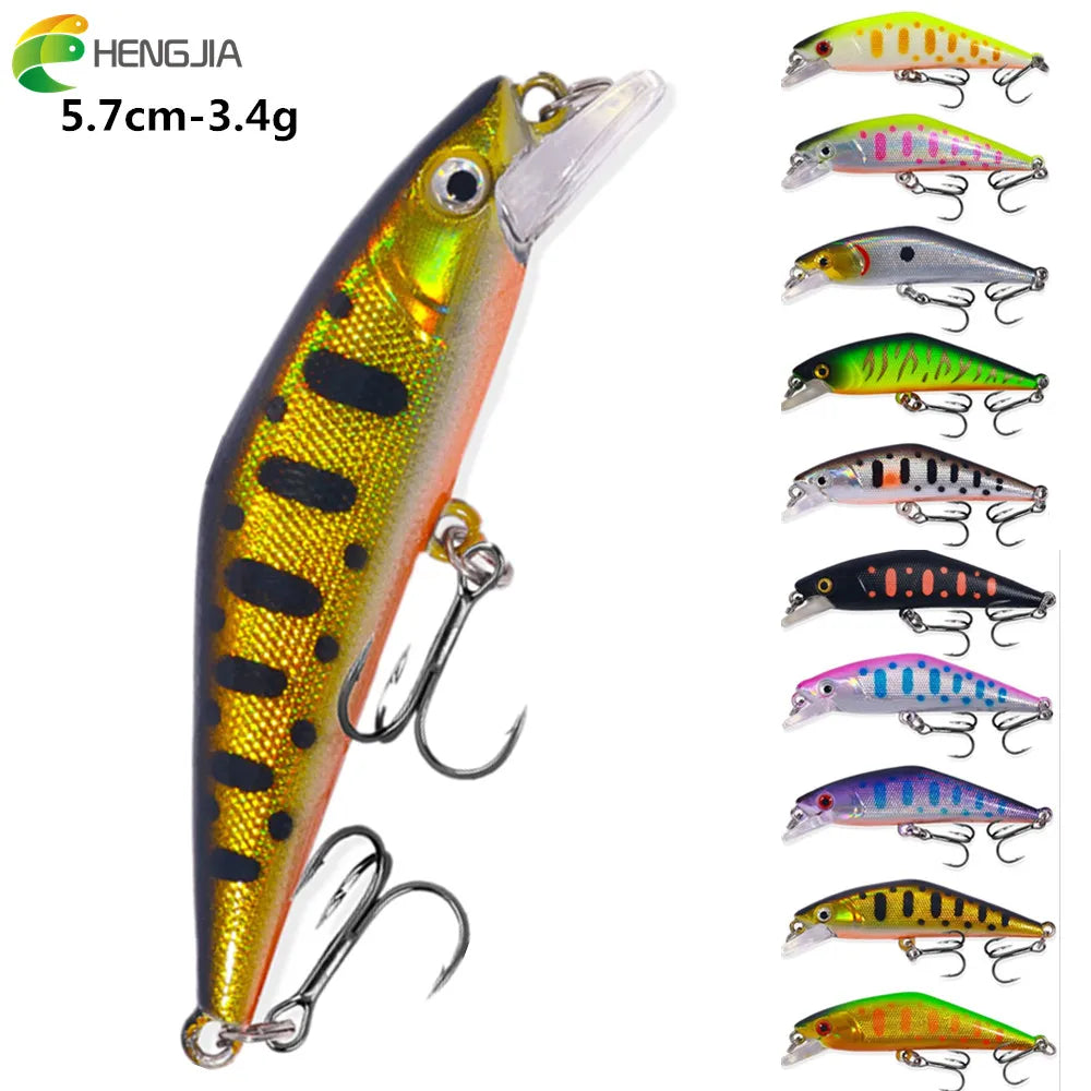 5.7CM-3.4G Wholesale Hard Plastic Long Trolling Minnow Sinking Lure Jerkbait Fishing Lures Sinking Minnow