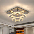 Customized Simple LED square Entrance Corridor Crystal Illumination Living Room Bedroom Ceiling Lamp Lighting