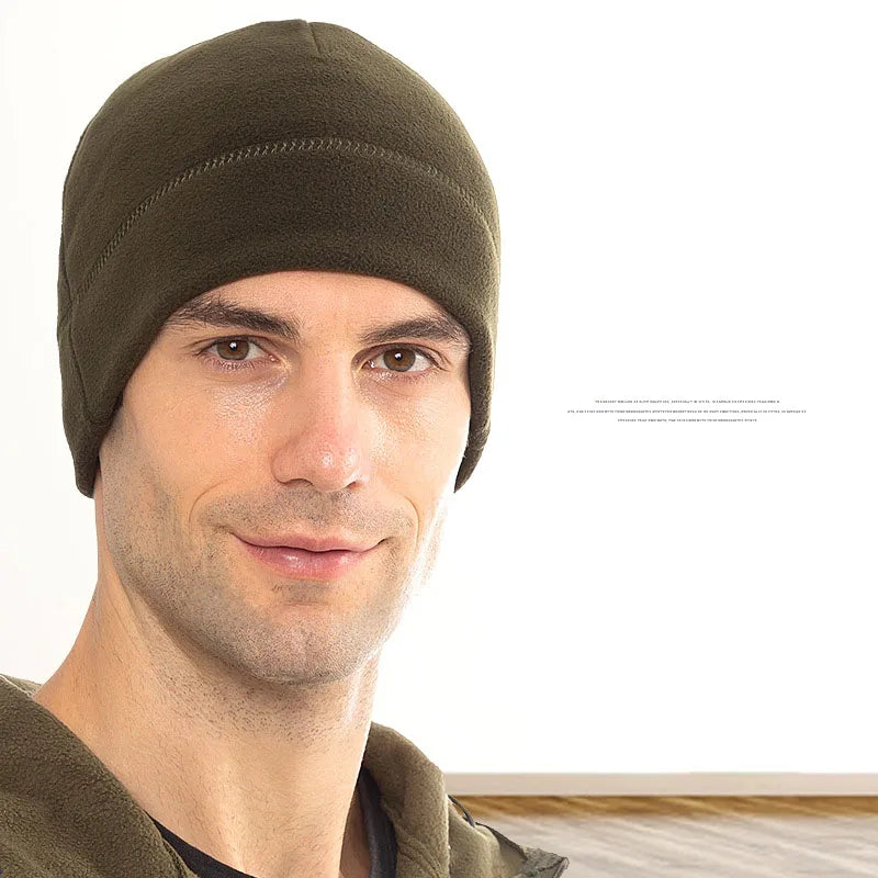 Men's Winter Ski and Riding Beanies Warm Polar Fleece Hat with Windproof Grab Bonnet for Outdoor Activities