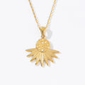 Creative Design 18k Gold Plated Stainless Steel Jewelry Manufacturer Women's Fruit Pineapple Necklace