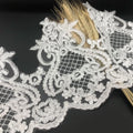 Fashion Women Bridal Dress Embroidery Sequined Border Lace Trim Edge LT2494B