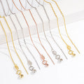 C032 S925 Sterling Silver Chain Gypsophila O Cross Box Chain Adjustable Necklace Chain Fashion Jewelry