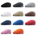 Summer Men Women Casual Beret Hat New Fashion Solid Color Flat Cap Newsboy Style Hat Adjustable Breathable Mesh Caps