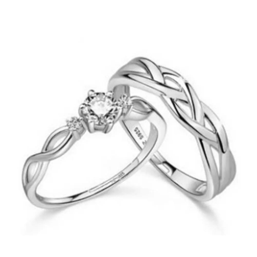 Wholesale Fashion Copper Alloy Open Cuff Couple Wedding Finger Ring Jewelry Rings Adjustable China Manufacturer Supplier