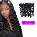 XS Elegant 13*4 Frontal 100% Human Hair Burmesa Water Wave 13*4 Transparent Swiss Lace Frontal Becharm