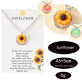 DAIHE European and American Bestsellers Wholesale Stainless Steel Circular Sunflower Collarbone Chain Necklace
