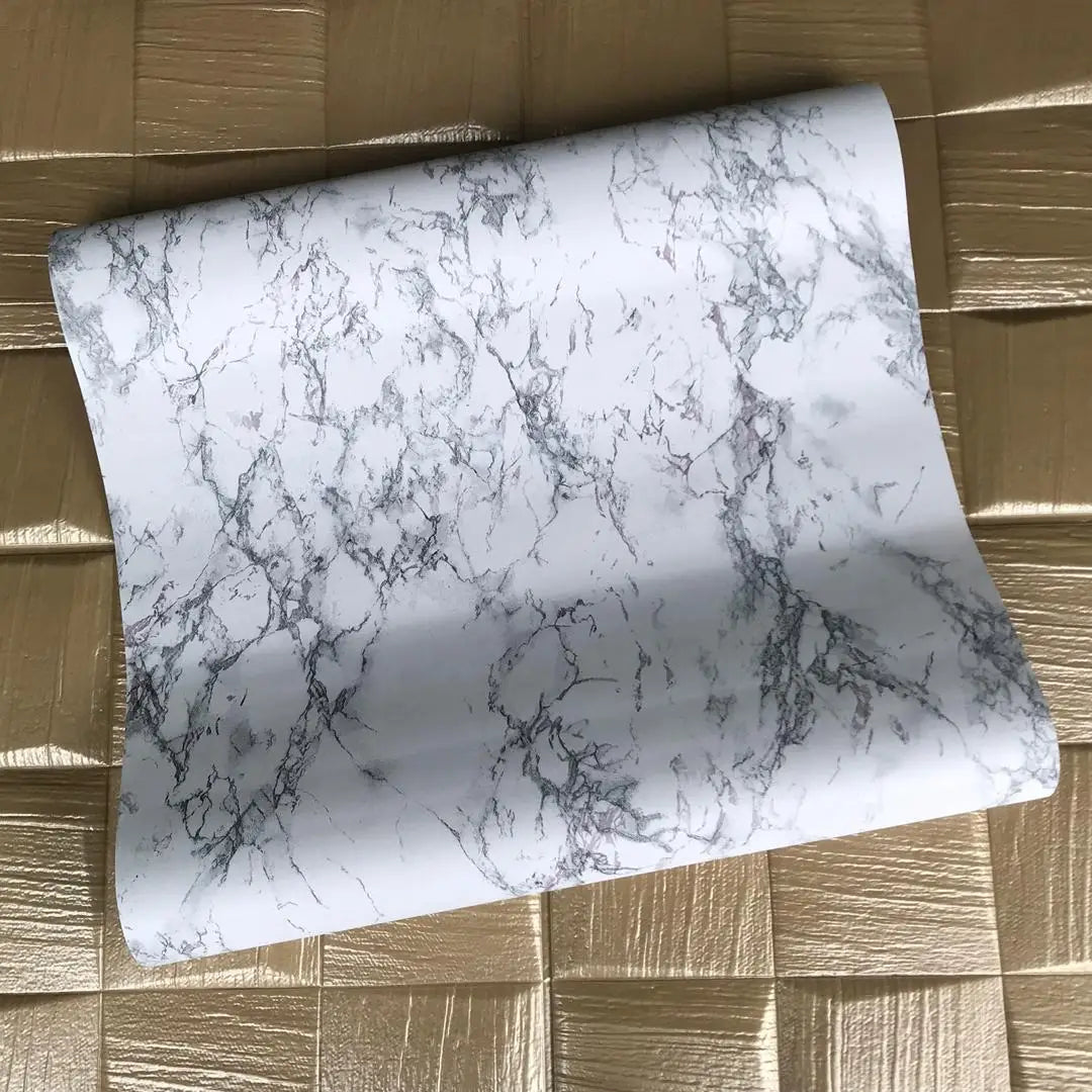 UDK Modern 3D Waterproof Marble Wallpaper Premium Quality Kitchen Cabinet Contact Paper Vinyl Wall Sticker for Interior Decor