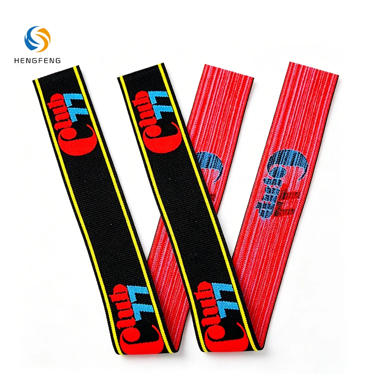 Wholesale Polyester Jacquard Elastic Band Custom Printed Letter Pattern Elastic Webbing Strap for Underwear Pants Backpack