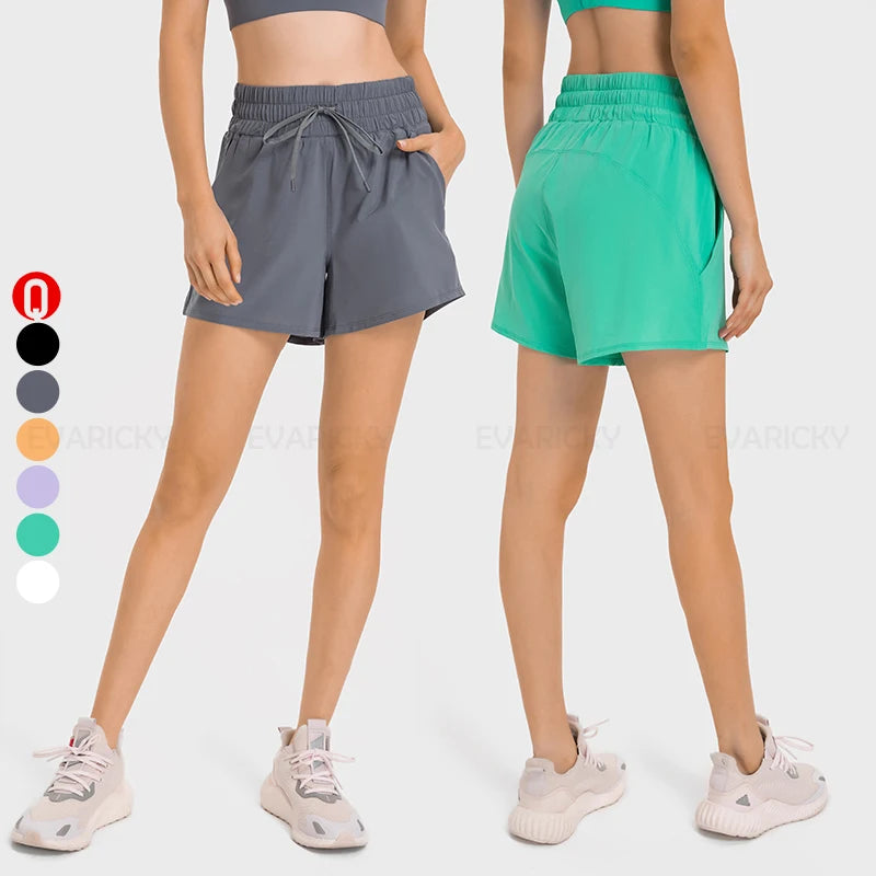 Wholesale Women's Side Pocket Shorts De Para Mujer Custom Logo Gym Fitness Workout Female Tennis Shorts for Women Casual Loose