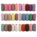Hot Sell 2mm Double Color Coated Macrame Cord Twines Cotton Rope Twisted Cord for Bags Garment Shoes