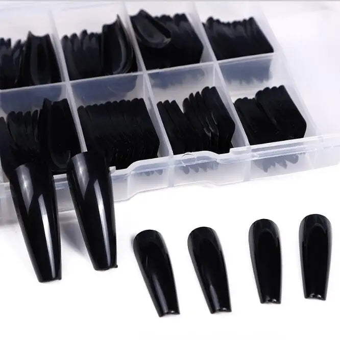 Hot Sell 100pcs/box Nail Tips Artificial Beauty Box Fingernails Long Coffin Ballerina Press on False Nails Full Cover Wholesale