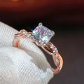 CAOSHI Classic 4 Claws Zircon Stone Women Wedding Ring Rose Gold Color Marriage Ring Proposal Dazzling Ring Women