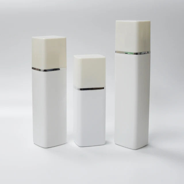 Large Capacity White Square Plastic Bottle 300ml 400ml 500ml Pump Empty Skin Care Lotion Shampoo Shower Gel Bottle Cream 250ml