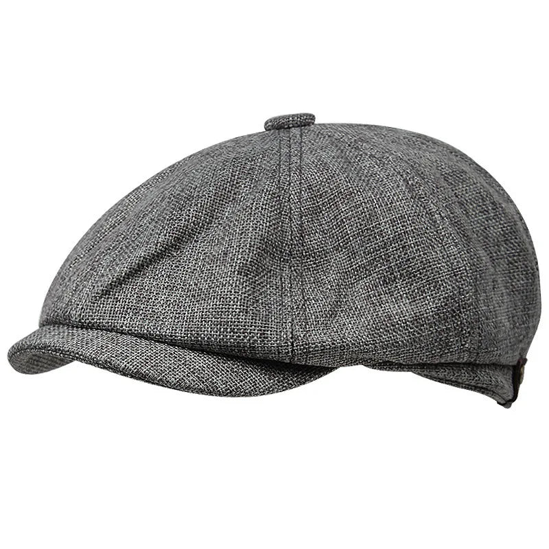 New Men's Casual Newsboy Hat Spring and Autumn Retro Beret Hat Wild Casual Hats Unisex Wild Octagonal Cap