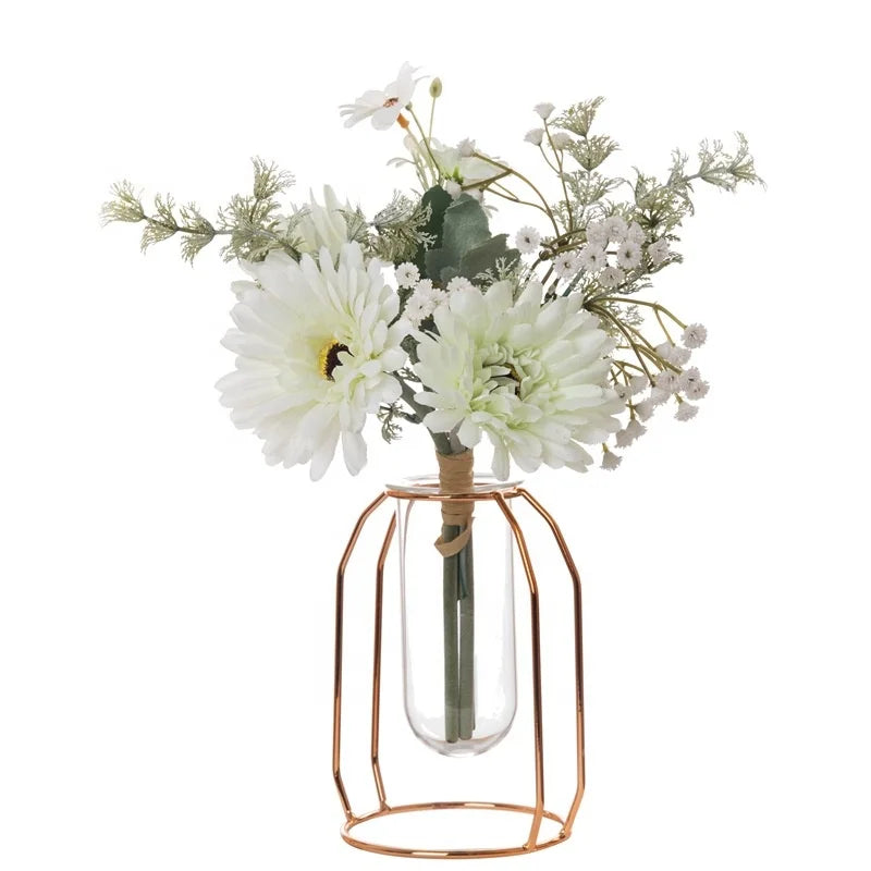 Top Sale Wedding Decorative Silk Artificial Flowers Gerbera Daisy Bouquet for Home Decor